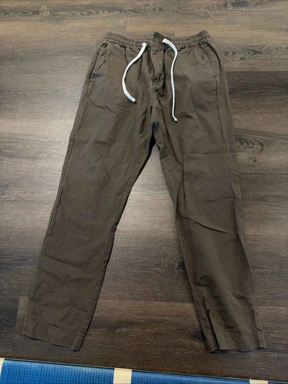 J. Crew Brown Drawstring Chinos with White Drawcord